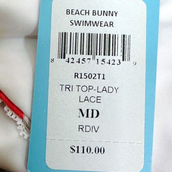 Beach Bunny Swimwear Lady Lace Triangle Bikini Top - Size Medium - Picture 7 of 7